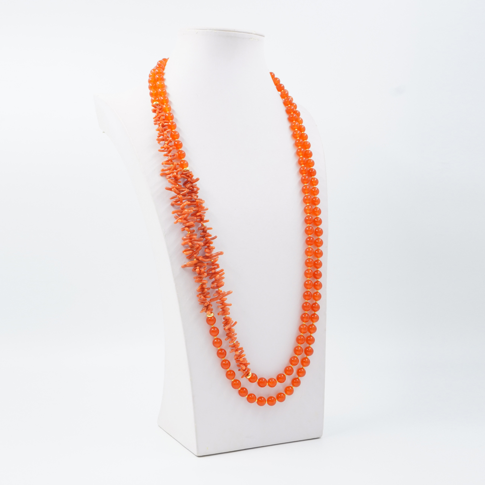 Orange sale jade necklace